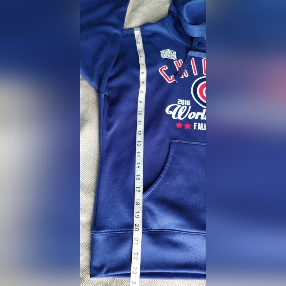 Blue Chicago Cubs Hoodie G-lll Blue 2016 World Series MLB (L) - Picture 3 of 8